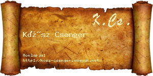 Kósz Csenger névjegykártya